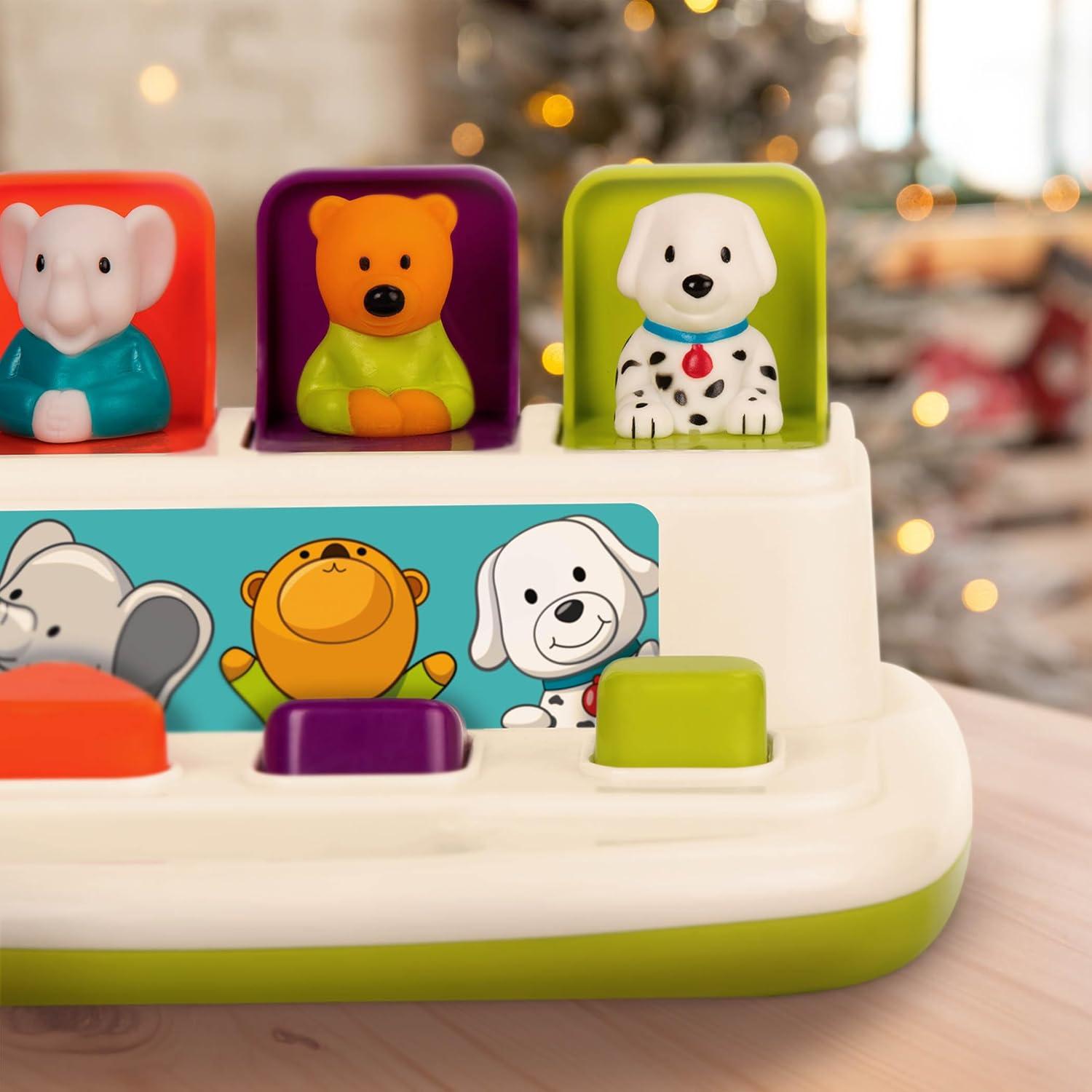 image:imageBattat  CauseandEffect Toy  Developmental Toy with Buttons amp Colors  Color Sorting Animal Toys  for Kids Toddlers Babies  18 Months  PopUp PalsPopup Pals