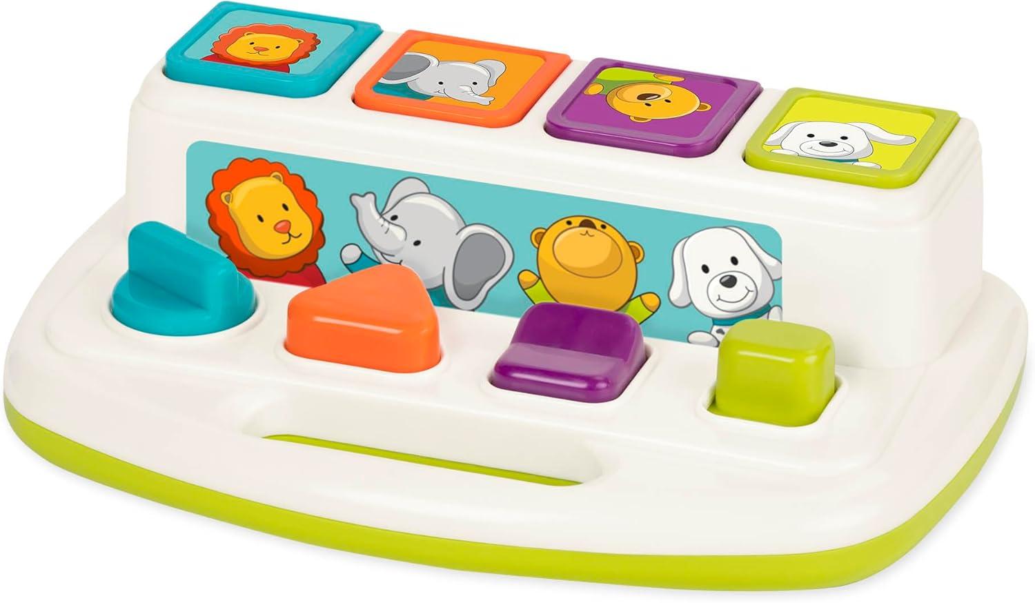 image:imageBattat  CauseandEffect Toy  Developmental Toy with Buttons amp Colors  Color Sorting Animal Toys  for Kids Toddlers Babies  18 Months  PopUp PalsPopup Pals