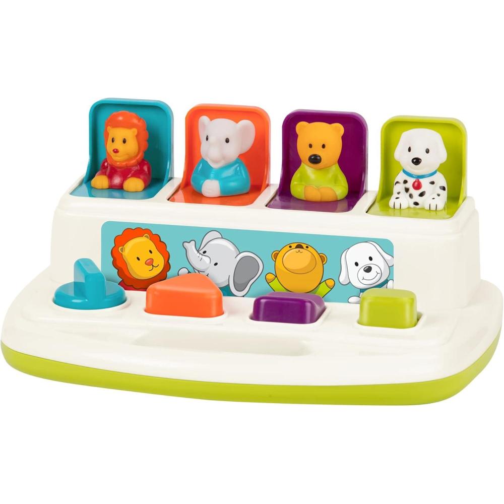 image:imageBattat  CauseandEffect Toy  Developmental Toy with Buttons amp Colors  Color Sorting Animal Toys  for Kids Toddlers Babies  18 Months  PopUp PalsPopup Pals