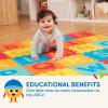 image:imageBattat  82 Pieces Foam Alphabet Floor Mat  Large 55x65in Interlocking ABC Puzzle Mat  Floor Puzzle with Removable Shapes for Babies amp Toddlers  0 Months