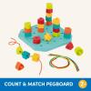 image:imageBattat  Nesting Sorter Set  19 Pieces Stacking Bucket Sort Set  10 Cups amp 8 Shapes  Educational amp Dexterity Toys  18 Months  Sort amp StackPeg Board