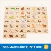 image:imageBattat  One  Match Puzzle  Alphabets Wooden Puzzle for Toddlers  Wooden Toys  Educational Toys  3 Years Self Correcting Puzzles with Storage Box ABCAlphabets