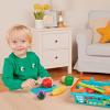 image:imageBattat  Play Food for Toddlers with Farmers Market Basket and Chopping Board Toy Food for Kids Kitchen and Pretend Play for 3 Years 37 PiecesMulticolor