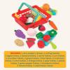 image:imageBattat  Play Food for Toddlers with Farmers Market Basket and Chopping Board Toy Food for Kids Kitchen and Pretend Play for 3 Years 37 PiecesRed
