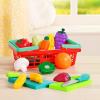 image:imageBattat  Play Food for Toddlers with Farmers Market Basket and Chopping Board Toy Food for Kids Kitchen and Pretend Play for 3 Years 37 PiecesRed