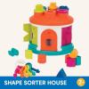 image:imageBattat  Shape amp Color Sorting Toy  Developmental Toy  Pattern Matching Game  Color  Coded Keys  2 Years  Shape Sorter House
