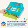 image:imageBattat  Toy Cash Register for Kids Toddlers  48 Pieces with Toy Money Credit Card  Pretend Play  3 Years