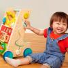 image:imageBattat  Wooden ABC Block Wagon  26 Upper amp Lower Case Alphabet amp 4 Numbers Blocks 30 Pieces 1Inch  Stacking amp Educational Toy for Toddlers 10 MonthsActivity Walker
