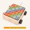 image:imageBattat  Wooden ABC Block Wagon  26 Upper amp Lower Case Alphabet amp 4 Numbers Blocks 30 Pieces 1Inch  Stacking amp Educational Toy for Toddlers 10 MonthsBlocks Wagon