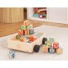 image:imageBattat  Wooden ABC Block Wagon  26 Upper amp Lower Case Alphabet amp 4 Numbers Blocks 30 Pieces 1Inch  Stacking amp Educational Toy for Toddlers 10 MonthsBlocks Wagon