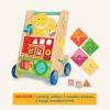 image:imageBattat  Wooden ABC Block Wagon  26 Upper amp Lower Case Alphabet amp 4 Numbers Blocks 30 Pieces 1Inch  Stacking amp Educational Toy for Toddlers 10 MonthsActivity Walker