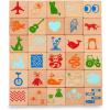 image:imageBattat  Wooden ABC Block Wagon  26 Upper amp Lower Case Alphabet amp 4 Numbers Blocks 30 Pieces 1Inch  Stacking amp Educational Toy for Toddlers 10 MonthsBlocks Wagon