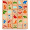 image:imageBattat  Wooden ABC Block Wagon  26 Upper amp Lower Case Alphabet amp 4 Numbers Blocks 30 Pieces 1Inch  Stacking amp Educational Toy for Toddlers 10 MonthsBlocks Wagon