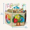 image:imageBattat  Wooden Activity Cube  City  Themed Activity Center  Educational Toys  Wooden Toys for Toddlers and Kids  1 Year Extra Large Activity Cube