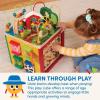 image:imageBattat  Wooden Activity Cube  City  Themed Activity Center  Educational Toys  Wooden Toys for Toddlers and Kids  1 Year Standard