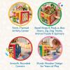 image:imageBattat  Wooden Activity Cube  City  Themed Activity Center  Educational Toys  Wooden Toys for Toddlers and Kids  1 Year Standard
