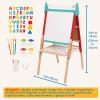 image:imageBattat  Wooden Art Easel for Kids with Magnetic Whiteboard amp Chalkboard  DoubleSided Educational Toddler Toys with 61 Art Supplies Adjustable Height amp Paper Roll Holder  Creative Learning StationArt Easel