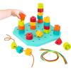 image:imageBattat  Nesting Sorter Set  19 Pieces Stacking Bucket Sort Set  10 Cups amp 8 Shapes  Educational amp Dexterity Toys  18 Months  Sort amp StackPeg Board