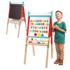 image:imageBattat  Wooden Art Easel for Kids with Magnetic Whiteboard amp Chalkboard  DoubleSided Educational Toddler Toys with 61 Art Supplies Adjustable Height amp Paper Roll Holder  Creative Learning StationArt Easel