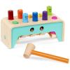 image:imageBattat  Wooden Hammer Toy for Kids Toddlers  Pounding Bench with Pegs and Mallet  Colorful Developmental Toy  1 Year   Pound amp Count BenchWooden Pounding Pegs