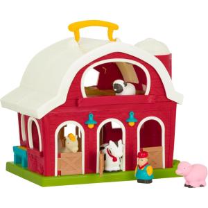 image:imageBattat  Farm Animal Play Set  25 Animals Fences Farmers Tractor Trailer amp More for Toddlers 18 MonthsBarn Playset