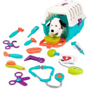 image:imageBattat  Veterinarian Toy Set with Plush Dalmatian Puppy amp Carrier  Complete 15 Pieces Kids Pretend Play Medical Kit with Stethoscope amp Tools  Educational ToddlerToys for Ages 2  4 Years3 Years