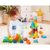 image:imageBattat  Building Blocks  47 Pieces Brick Set  Colorful amp Chunky Bricks  Unique Wheel Bricks  12 Months  Locbloc Red Builders WagonBlocks  80 Pcs