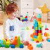 image:imageBattat  Building Blocks  47 Pieces Brick Set  Colorful amp Chunky Bricks  Unique Wheel Bricks  12 Months  Locbloc Red Builders WagonBlocks  80 Pcs
