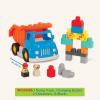image:imageBattat  Building Blocks  47 Pieces Brick Set  Colorful amp Chunky Bricks  Unique Wheel Bricks  12 Months  Locbloc Red Builders WagonBlocks  80 Pcs