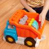 image:imageBattat  Building Blocks  47 Pieces Brick Set  Colorful amp Chunky Bricks  Unique Wheel Bricks  12 Months  Locbloc Red Builders WagonDump Truck