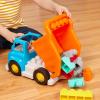 image:imageBattat  Building Blocks  47 Pieces Brick Set  Colorful amp Chunky Bricks  Unique Wheel Bricks  12 Months  Locbloc Red Builders WagonDump Truck