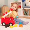 image:imageBattat  Building Blocks  47 Pieces Brick Set  Colorful amp Chunky Bricks  Unique Wheel Bricks  12 Months  Locbloc Red Builders WagonFire Truck