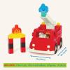 image:imageBattat  Building Blocks  47 Pieces Brick Set  Colorful amp Chunky Bricks  Unique Wheel Bricks  12 Months  Locbloc Red Builders WagonFire Truck