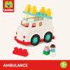image:imageBattat  Building Blocks  47 Pieces Brick Set  Colorful amp Chunky Bricks  Unique Wheel Bricks  12 Months  Locbloc Red Builders WagonRescue Truck