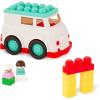 image:imageBattat  Building Blocks  47 Pieces Brick Set  Colorful amp Chunky Bricks  Unique Wheel Bricks  12 Months  Locbloc Red Builders WagonRescue Truck