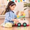 image:imageBattat  Building Blocks  47 Pieces Brick Set  Colorful amp Chunky Bricks  Unique Wheel Bricks  12 Months  Locbloc Red Builders WagonRescue Truck