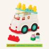 image:imageBattat  Building Blocks  47 Pieces Brick Set  Colorful amp Chunky Bricks  Unique Wheel Bricks  12 Months  Locbloc Red Builders WagonRescue Truck