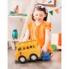 image:imageBattat  Building Blocks  47 Pieces Brick Set  Colorful amp Chunky Bricks  Unique Wheel Bricks  12 Months  Locbloc Red Builders WagonSchool Bus