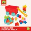 image:imageBattat  Building Blocks  47 Pieces Brick Set  Colorful amp Chunky Bricks  Unique Wheel Bricks  12 Months  Locbloc Red Builders WagonWagon  Blocks  47 Pcs
