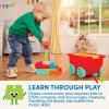 image:imageBattat  Building Blocks  47 Pieces Brick Set  Colorful amp Chunky Bricks  Unique Wheel Bricks  12 Months  Locbloc Red Builders WagonWagon  Blocks  47 Pcs