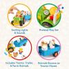 image:imageBattat  Farm Toys for Toddlers Kids  Lights amp Sounds Toy Tractor  7 Pieces Pretend Play Set  Tractor Trailer Animals  18 Months