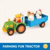 image:imageBattat  Farm Toys for Toddlers Kids  Lights amp Sounds Toy Tractor  7 Pieces Pretend Play Set  Tractor Trailer Animals  18 Months