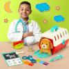image:imageBattat  Mini Vet Playset 11 Pieces  Plush Dog amp Carrier  Stickers amp Checklist  Toy Stethoscope amp Bone  2 Years  Puppy Care Vet Kit
