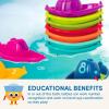image:imageBattat  Paddling Bath Toys  4  Pack Tub Animals  Water amp Beach  2 Years  Wind  Up Tubbies  Turtle Fish Crocodile WhaleStacking Boats