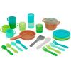 image:imageBattat  Play Kitchen amp Market  Toddler  Friendly Size  Chalkboard Menu amp Oven Dials  25 Toy Cooking Accessories  2 Years  Two n One Cookin FunPlay Kitchen