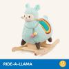 image:imageBattat  Zebra Rocking Horse  Wooden Rocker amp Plush Body  Active Play Toy  Sturdy amp Durable  12 Months  Rockin ZebraLlama
