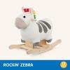 image:imageBattat  Zebra Rocking Horse  Wooden Rocker amp Plush Body  Active Play Toy  Sturdy amp Durable  12 Months  Rockin ZebraZebra