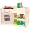 image:imageBattat  Play Kitchen amp Market  Toddler  Friendly Size  Chalkboard Menu amp Oven Dials  25 Toy Cooking Accessories  2 Years  Two n One Cookin FunPlay Kitchen