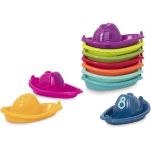 image:imageBattat  Paddling Bath Toys  4  Pack Tub Animals  Water amp Beach  2 Years  Wind  Up Tubbies  Turtle Fish Crocodile WhaleStacking Boats