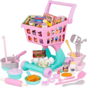 image:imageBattat  Play Circle  Shopping Cart  Toy Food  Play Kitchen for Toddlers  Pretend Play  Shopping Day Grocery Cart  2 YearsShopping Cart  Grocery Set 50 Pcs